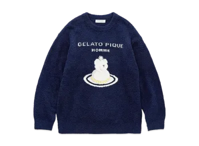 GELATO PIQUE Homme Bear Cake Pullover "Navy"