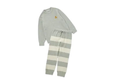 GELATO PIQUE Homme Baby Moco Bear Pullover & Long Pants Set "Mint"