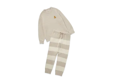 GELATO PIQUE Homme Baby Moco Bear Pullover & Long Pants Set "Beige"