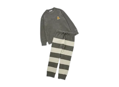 GELATO PIQUE Homme Baby Moco Bear Pullover & Long Pants Set "Gray"