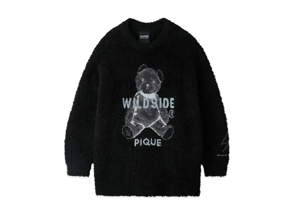 GELATO PIQUE Homme x WILDSIDE UNISEX Gelato Bear Jacquard Pullover "Black"