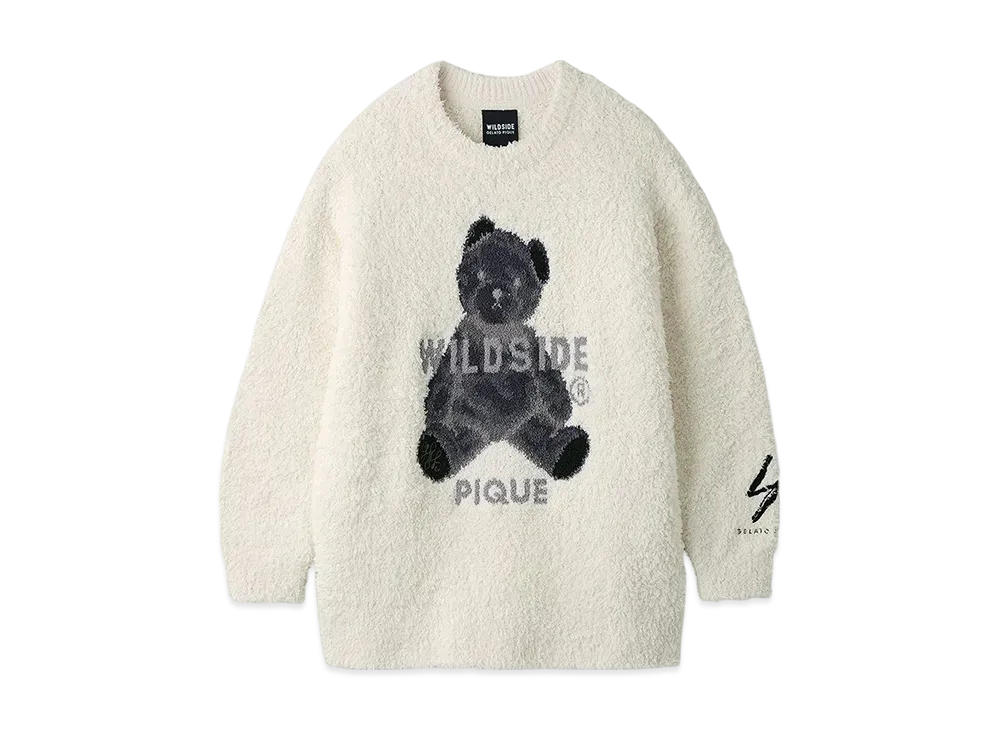 GELATO PIQUE Homme x WILDSIDE UNISEX Gelato Bear Jacquard Pullover "Cream"