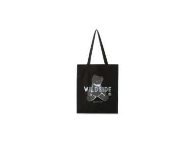 GELATO PIQUE Homme x WILDSIDE Bear Motif Tote Bag "Black"