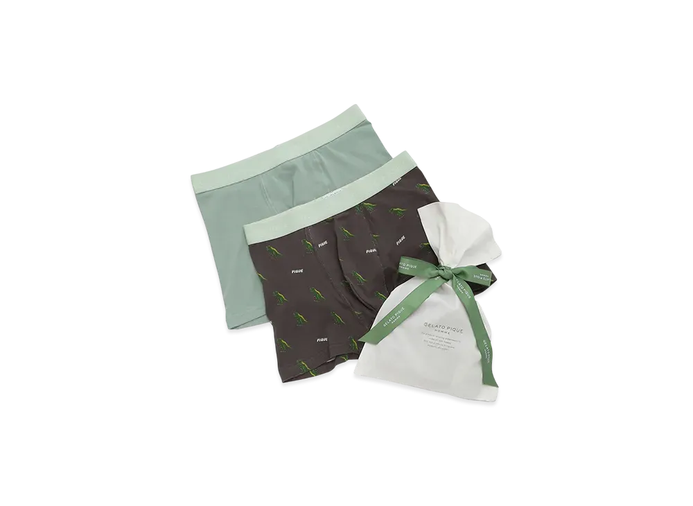 GELATO PIQUE Homme Dinosaur Print Underwear "Gray"