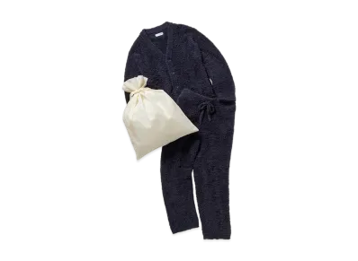 GELATO PIQUE Homme Wrapped Basic Gelato Cardigan & Long Pants Set "Navy"