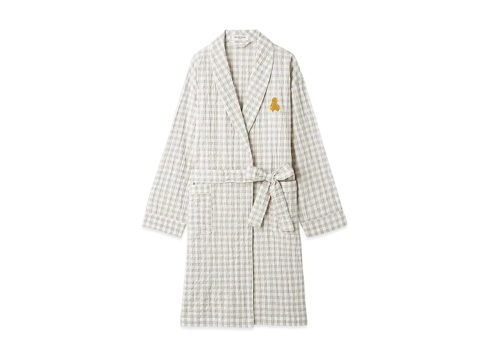 GELATO PIQUE x Homme Gingham Check Gown "Gray"