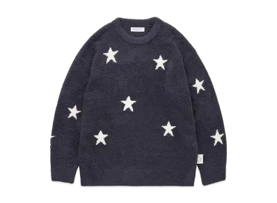 GELATO PIQUE x Homme Powder Star Jacquard Pullover "Navy"