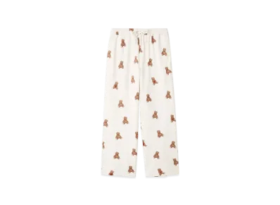 GELATO PIQUE x Homme Inlay Heart Bear Pattern Long Pants "Cream"