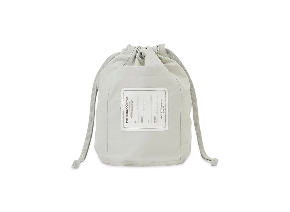 GELATO PIQUE x Oceans Homme Nylon Drawstring Bag "Light Gray"