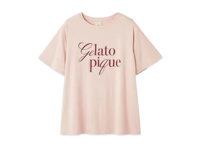 GELATO PIQUE Cool Feeling To The Touch Rayon Logo T-Shirt "Pink"