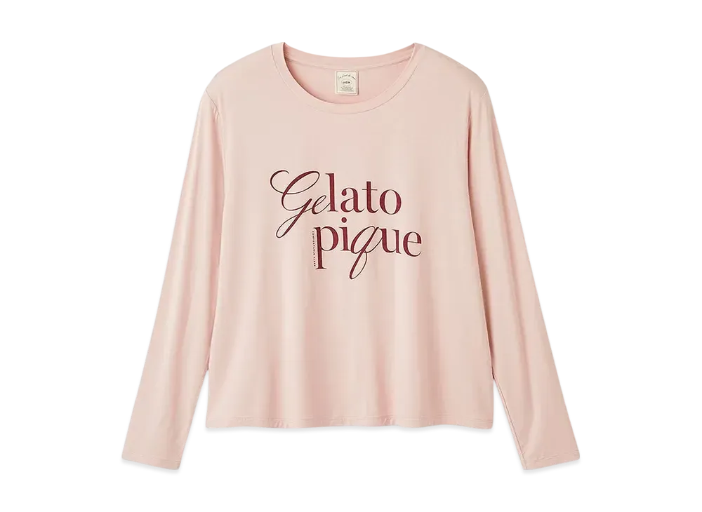 GELATO PIQUE Cool Feeling To The Touch Rayon Logo T-Shirt "Pink"