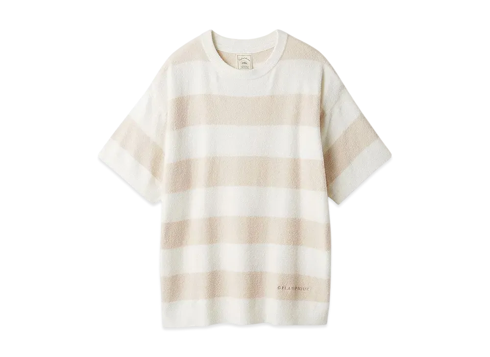 GELATO PIQUE Smoothy Lite2 Border Pullover "Beige"