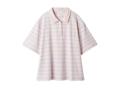 GELATO PIQUE Multi-Border Polo Shirt "Pink"