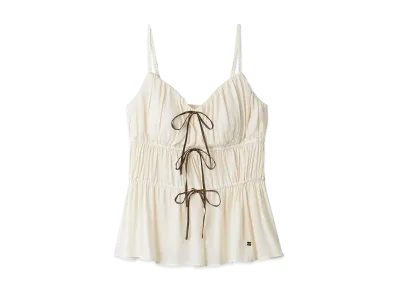 GELATO PIQUE Satin Cup-In Camisole "Off White"