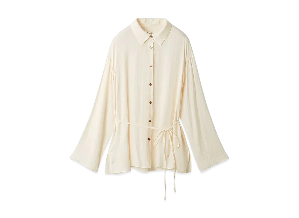 GELATO PIQUE Satin Shirt "Off White"
