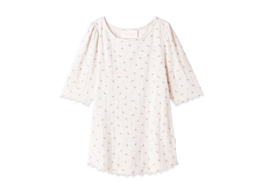 GELATO PIQUE Sakura Pattern Needleless T-Shirt "Pink"