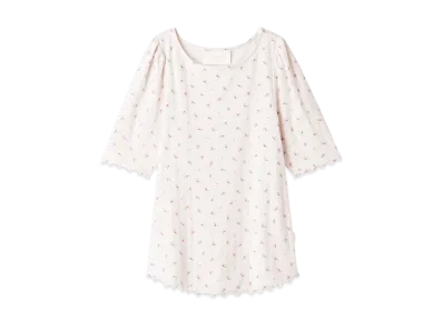GELATO PIQUE Sakura Pattern Needleless T-Shirt "Pink"
