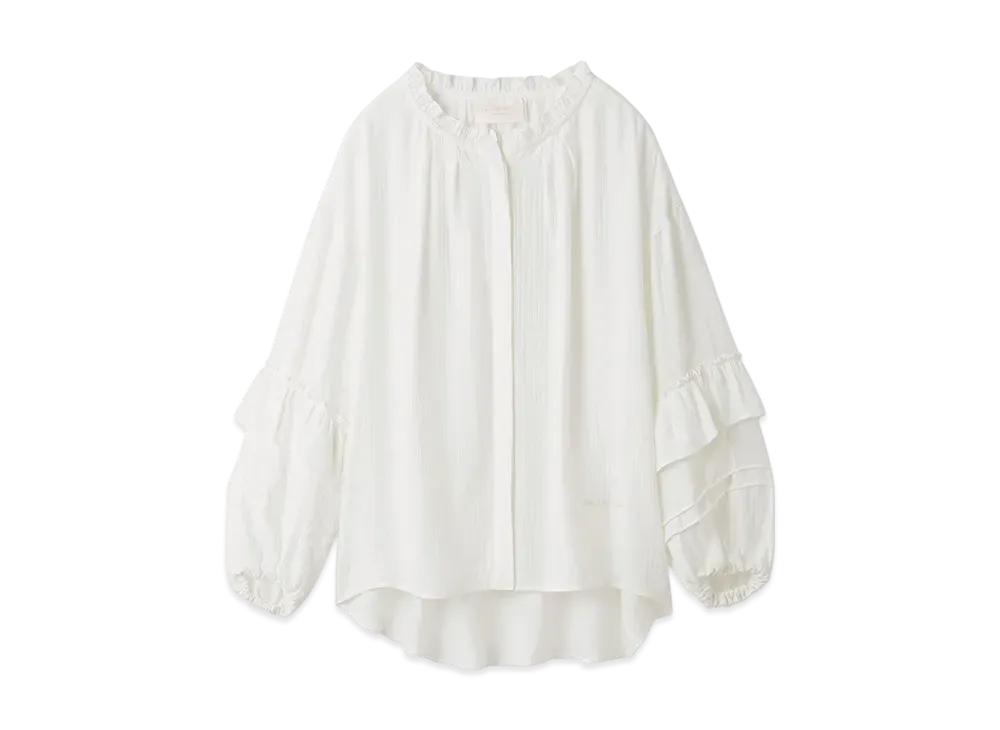 GELATO PIQUE Frill Blouse "Off White"
