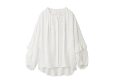 GELATO PIQUE Frill Blouse "Off White"