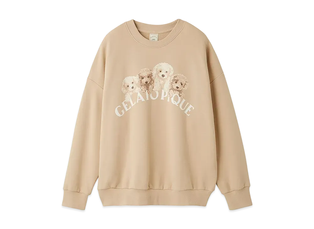 GELATO PIQUE Toy Poodle Fleece Pullover "Beige"