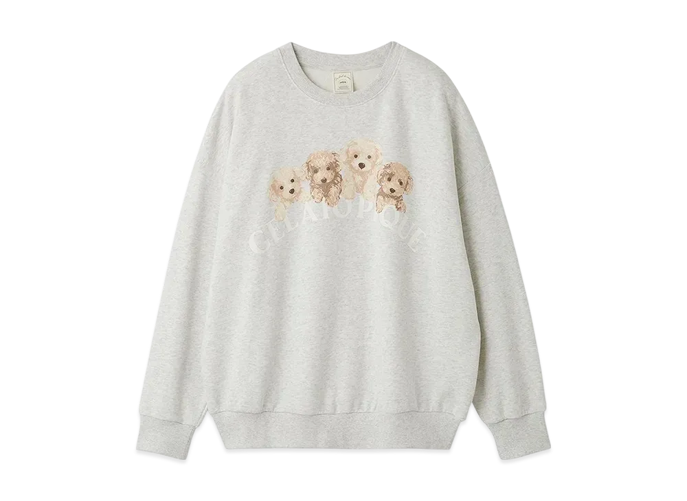GELATO PIQUE Toy Poodle Fleece Pullover "Gray"
