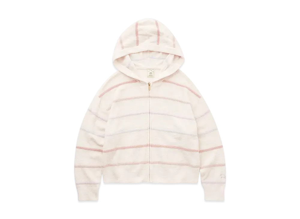 GELATO PIQUE Smoothy Colorful Border Parka "Pink"