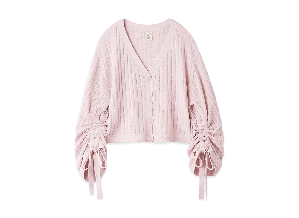 GELATO PIQUE Ribbed Cardigan "Pink"