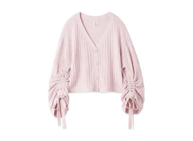 GELATO PIQUE Ribbed Cardigan "Pink"