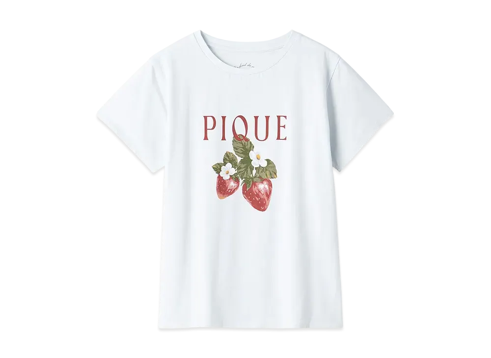 GELATO PIQUE Strawberry One Point T-Shirt "Blue"