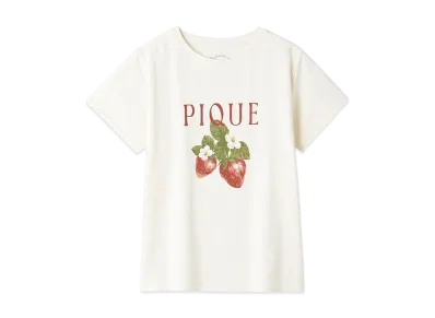 GELATO PIQUE Strawberry One Point T-Shirt "Off White"