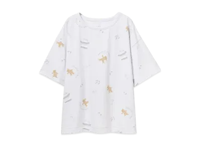 GELATO PIQUE Washing Bear Pattern T-Shirt "Blue"