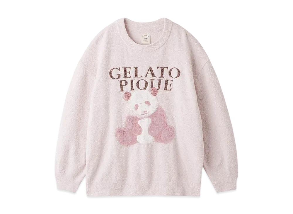 GELATO PIQUE Panda Jacquard Pullover "Pink"