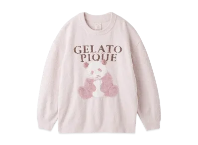 GELATO PIQUE Panda Jacquard Pullover "Pink"