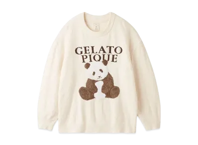 GELATO PIQUE Panda Jacquard Pullover "Off White"