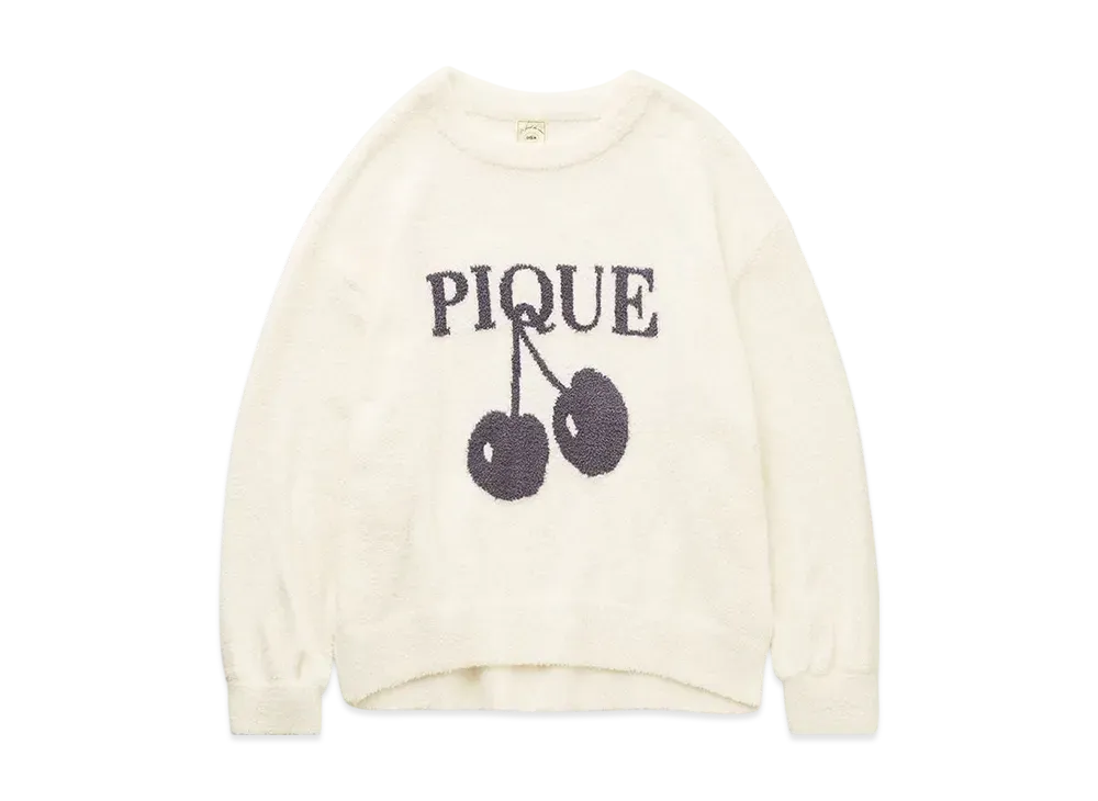 GELATO PIQUE Baby Moco Cherry Jacquard Pullover "Off White"