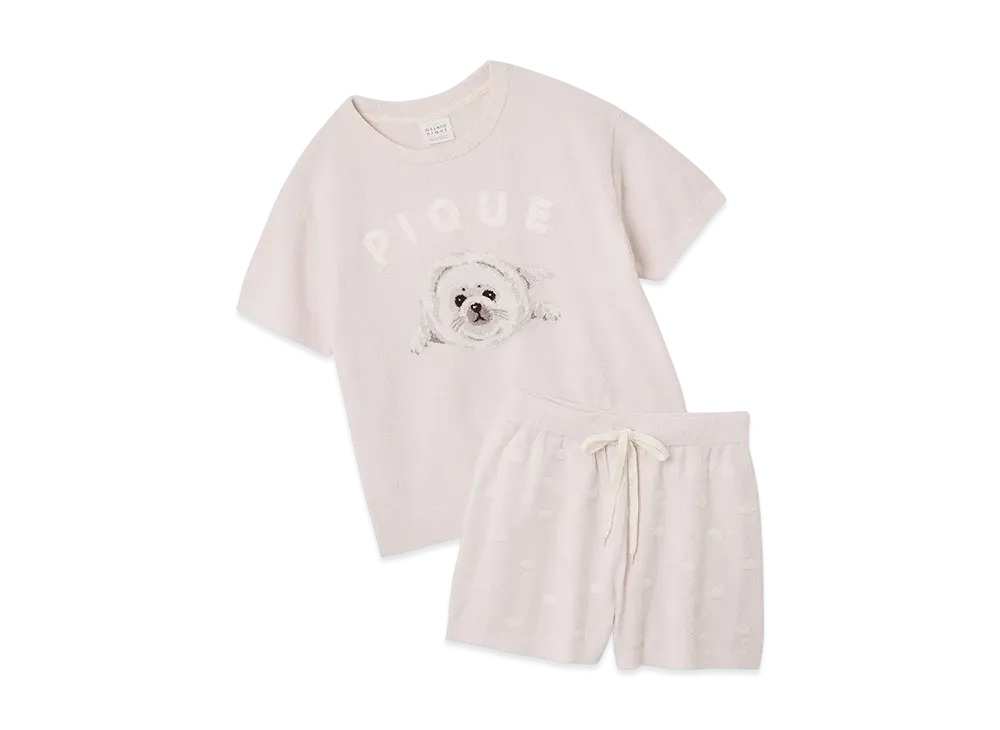 gelato pique 新品未使用上下セット GELATO PIQUE Seal Jacquard Pullover & Shorts Set 