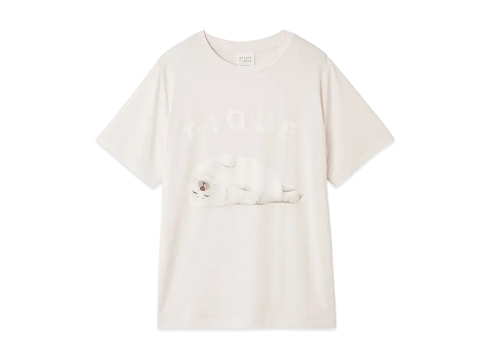 GELATO PIQUE Cool Sensation To The Touch Seal One-Point T-Shirt "Pink"