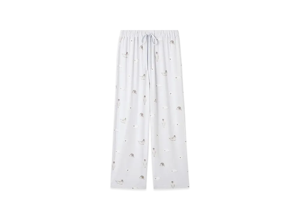 GELATO PIQUE Cool Feeling To The Touch Seal Pattern Long Pants "Blue"