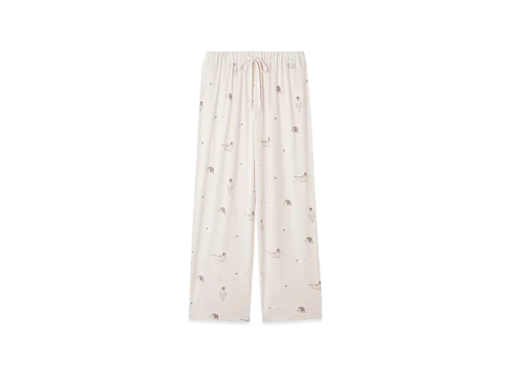 GELATO PIQUE Cool Feeling To The Touch Seal Pattern Long Pants "Pink"