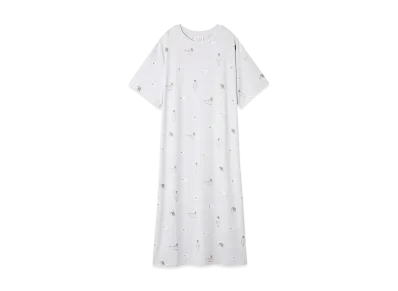 GELATO PIQUE Cool Feeling To The Touch Seal Pattern Dress "Blue"