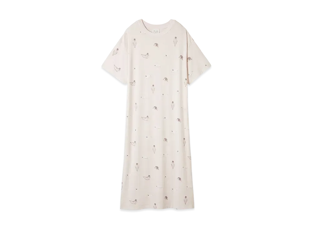 GELATO PIQUE Cool Feeling To The Touch Seal Pattern Dress "Pink"