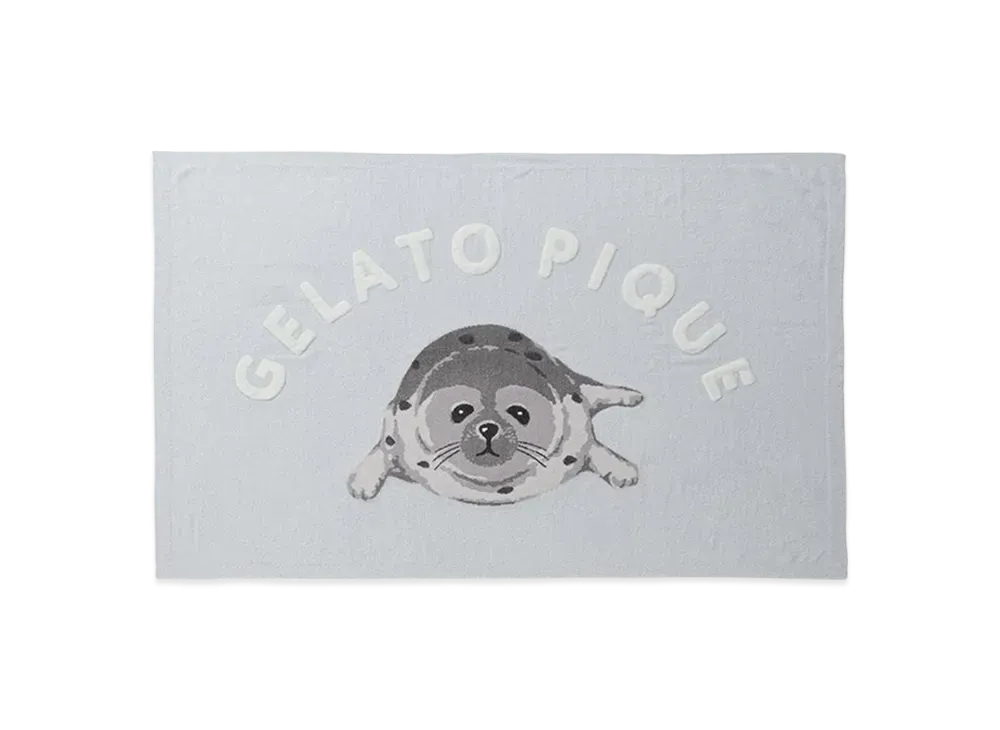 GELATO PIQUE Seal Jacquard Blanket "Blue"