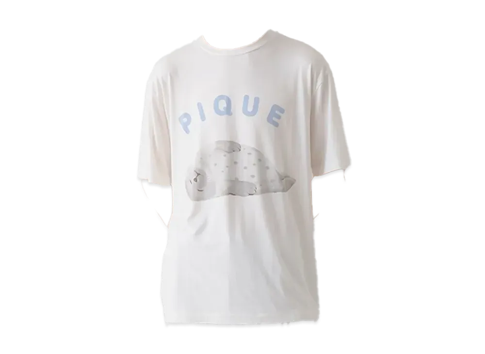 GELATO PIQUE Homme Cool Sensation To The Touch Seal One-Point T-Shirt "Off White"