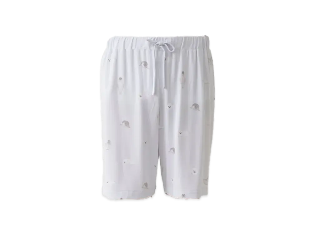 GELATO PIQUE Homme Cool Sensation To The Touch Seal Pattern Shorts "Off White"