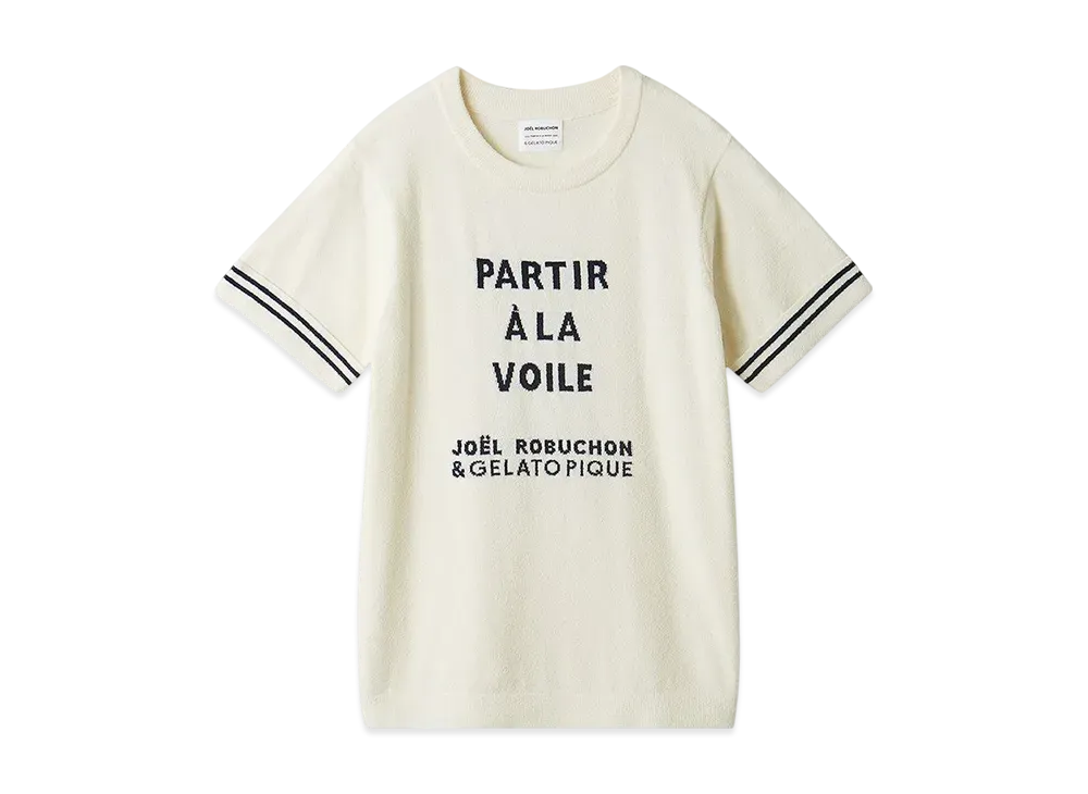 GELATO PIQUE x JOEL ROBUCHON Line Pullover "Ivory"