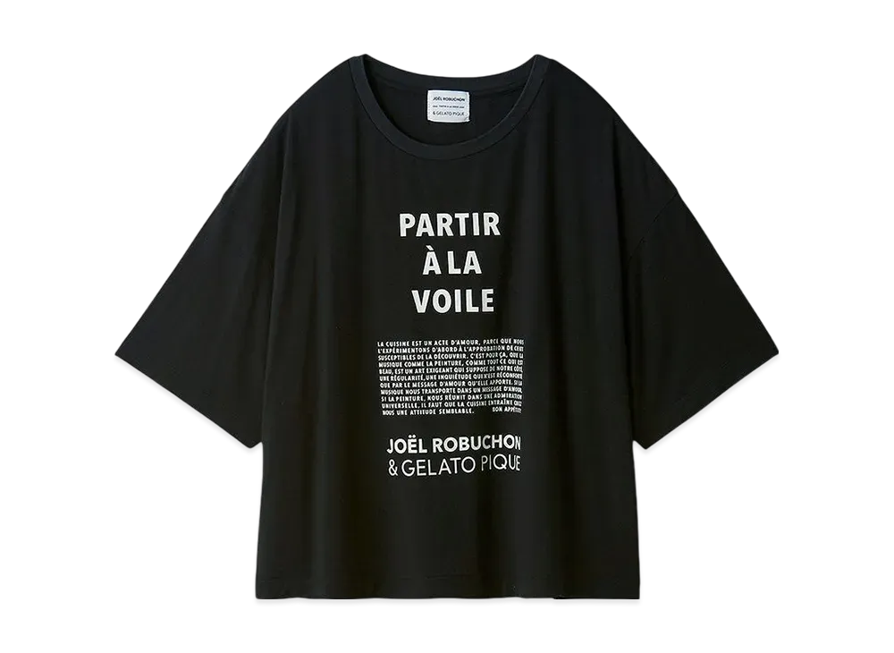 GELATO PIQUE x JOEL ROBUCHON Cool Touch Sensation Cropped One Point Pullover "Black"