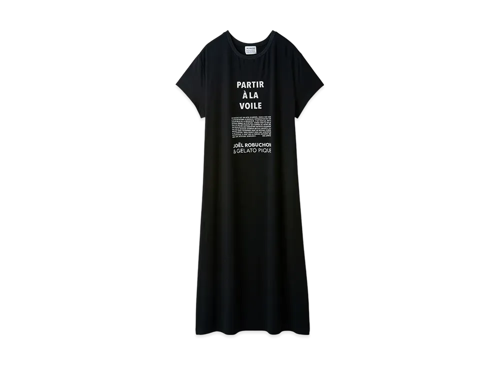 GELATO PIQUE x JOEL ROBUCHON Cool Touch Sensation One Point Dress "Black"