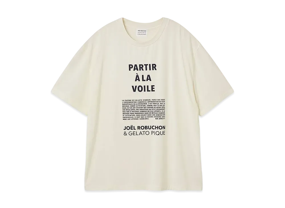 GELATO PIQUE x JOEL ROBUCHON Homme Cool Touch Sensation One Point Pullover "Off White"