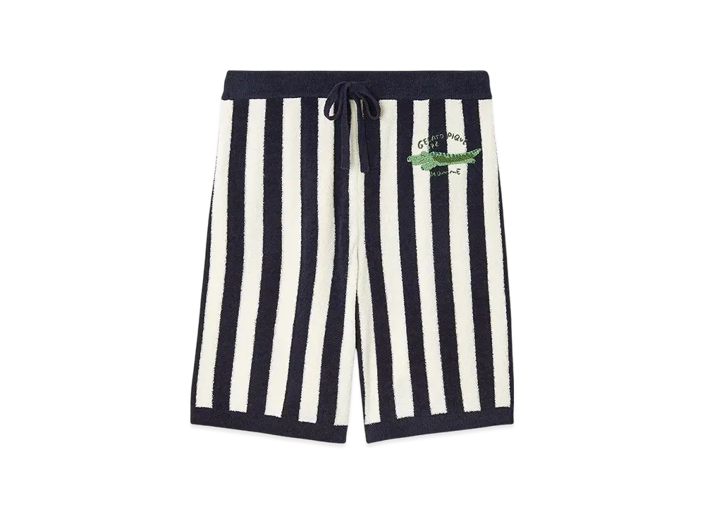 GELATO PIQUE Homme Airy Moco Striped Shorts "Navy"