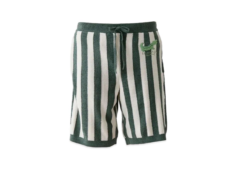 GELATO PIQUE Homme Airy Moco Striped Shorts "Green"